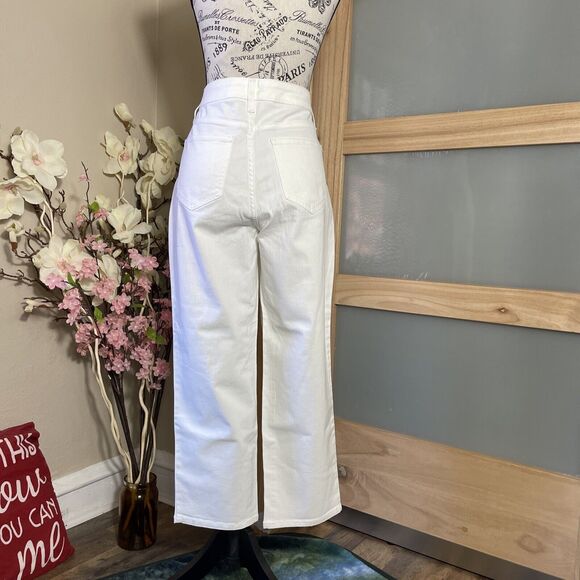 Nine West White High Rise Straight Leg Women's Jeans Size 10 Multi Button Close - Picture 5 of 7